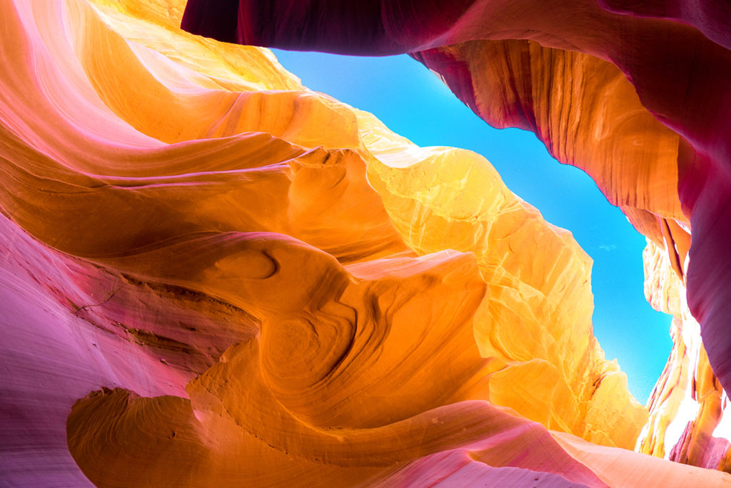 Blue sky and canyon