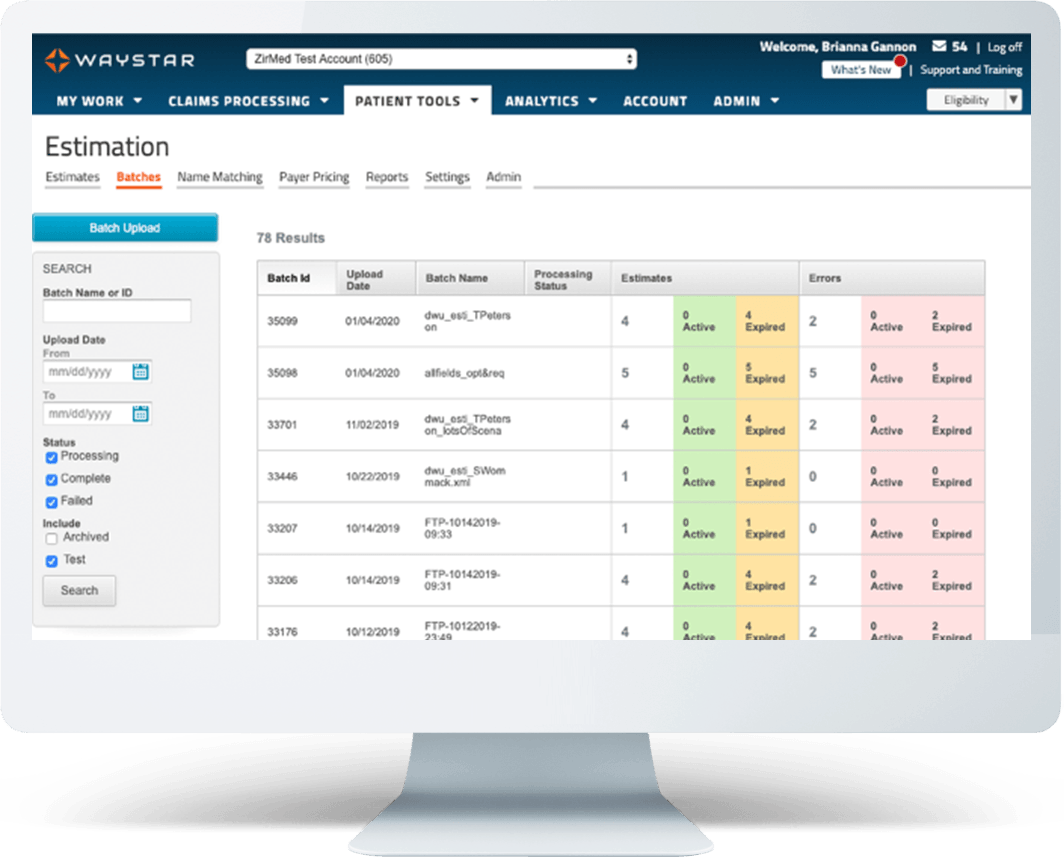 patient estimation software