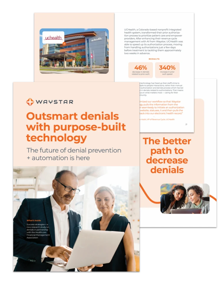 A thumbnail inamge of the HFMA report on purpose-built-technology outsmarting denials